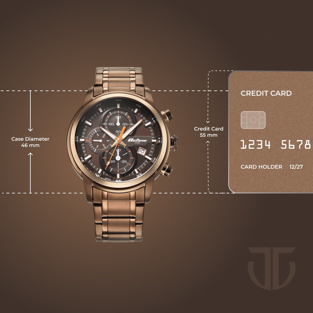 Buy Online Titan Octane Primal Quartz Chronograph Brown Dial Brown