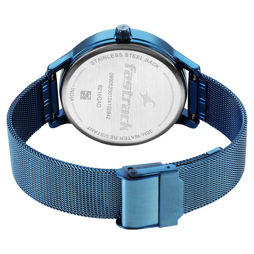 Fastrack watch stainless steel back water resistant price shop