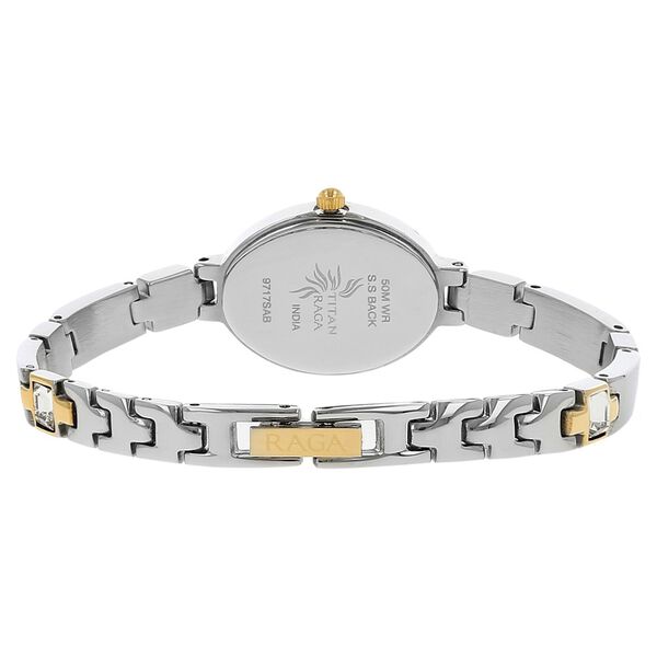 Titan Raga White Dial Analog with Date Metal Strap watch for Women - image number 3