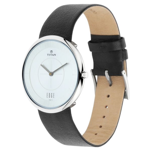 Titan Quartz Analog Silver Dial Leather Strap Watch for Men - image number 2