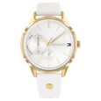 Tommy Hilfiger Quartz Multifunction White Dial Leather Strap Watch for Women - image number 0