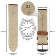 22 mm Tan Genuine Leather Strap for Men - image number 1