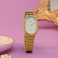 Vyb Enigma By Fastrack Quartz Analog Mother of Pearl Dial Golden Metal Strap Watch For Girls - image number 0
