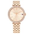 Tommy Hilfiger Quartz Analog Rose Gold Dial Rose Gold Stainless Steel Strap Watch for Women - image number 0