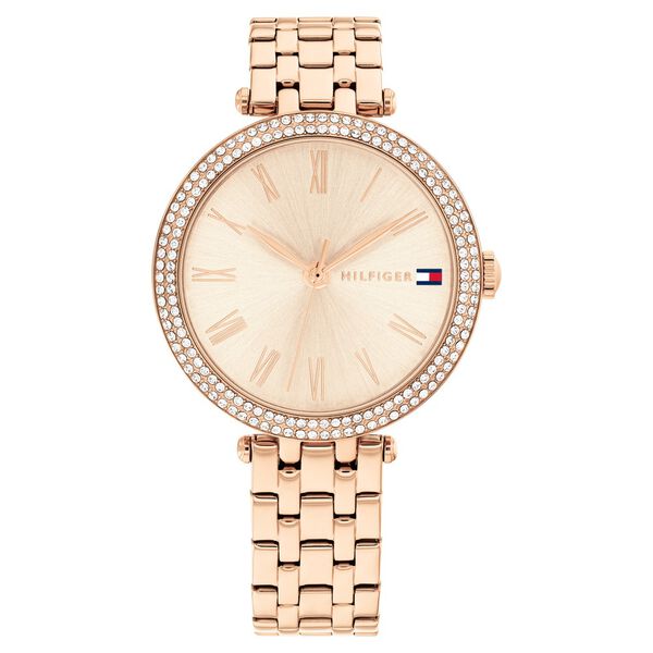 Tommy Hilfiger Quartz Analog Rose Gold Dial Rose Gold Stainless Steel Strap Watch for Women - image number 0