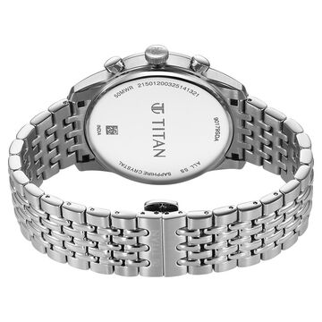Titan Micromotors Analog with Independent Hour, Minute and 2nd Sub-Dial Green Dial Stainless Steel Strap Watch for Men