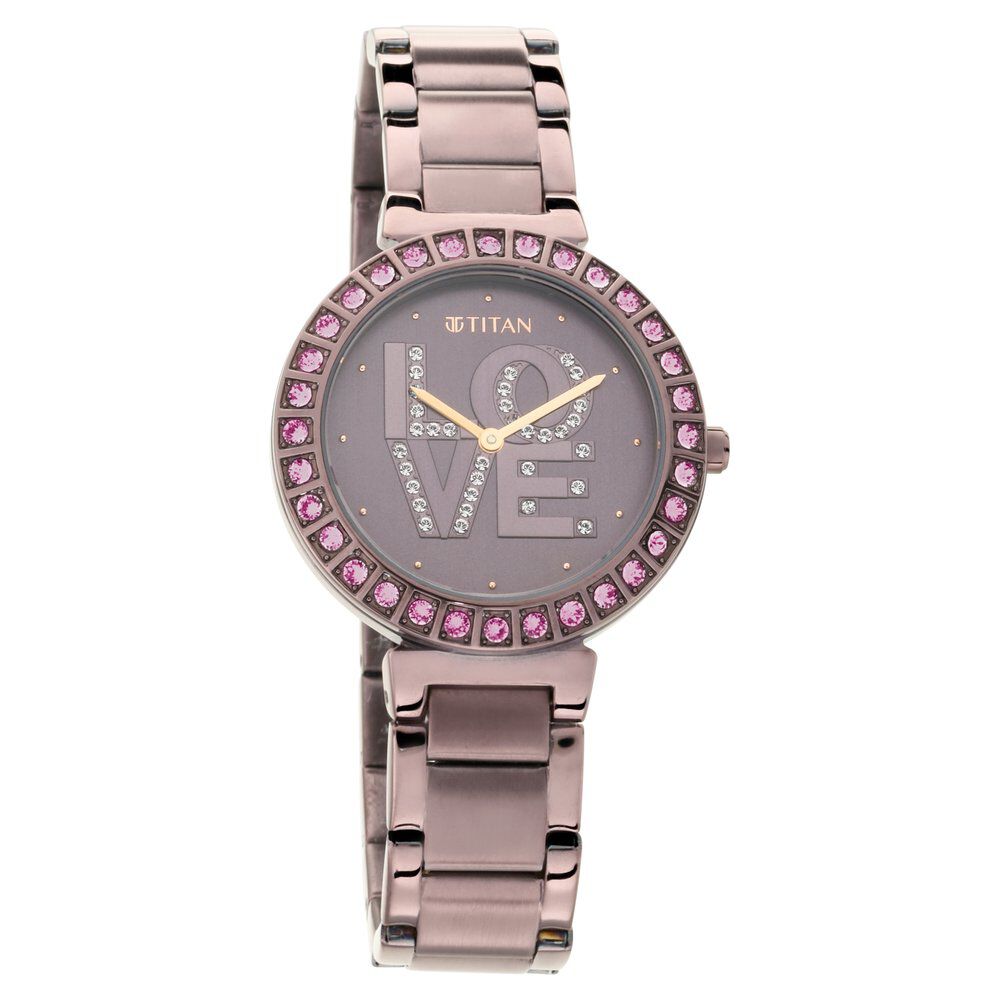 Buy Online Titan Self Expression Purple Dial Women Watch With