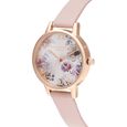 Olivia Burton Quartz Analog Pink Dial Leather Strap Watch for Women - image number 1