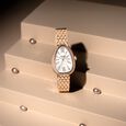 Sonata Poze Quartz Analog Mother of Pearl Dial Rose Gold Metal Strap Watch For Women - image number 0