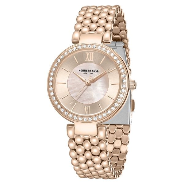 Kenneth Cole Quartz Analog Pink Mother of Pearl Dial Rose Gold Stainless Steel Strap Watch For Women - image number 1