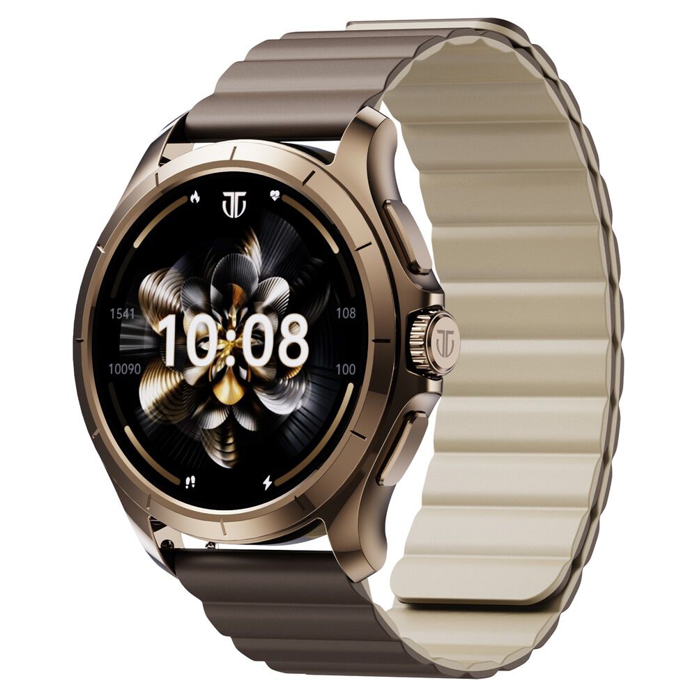 Titan Evoke Smartwatch 1.32" inch AMOLED Display with AOD, 1000 Nits, Functional Crown, Magnetic Strap, Metal Body