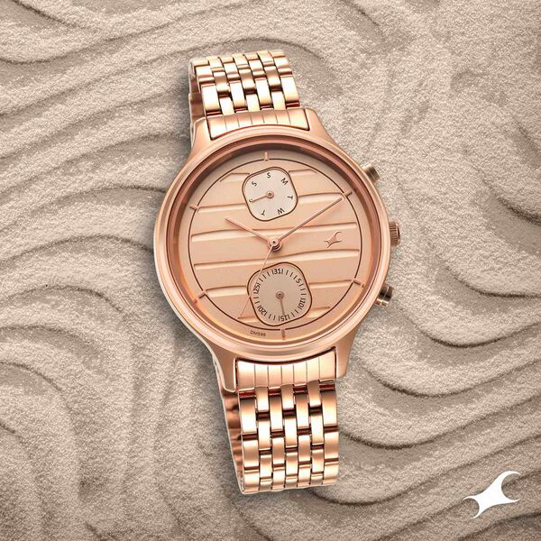 Fastrack Watches Ladies Watch Rose Gold Colour Buy Online Fastrack - Main Image