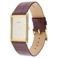 Titan Nebula Ultraslim 18k Gold Analog Diamond studded Bezel Leather Strap Watch for Men - image number 2