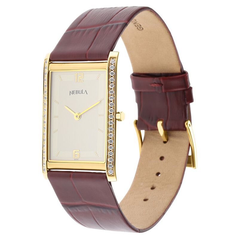Titan Nebula Quartz Analog 18 Karat Solid Gold Watch for Men - image number 2