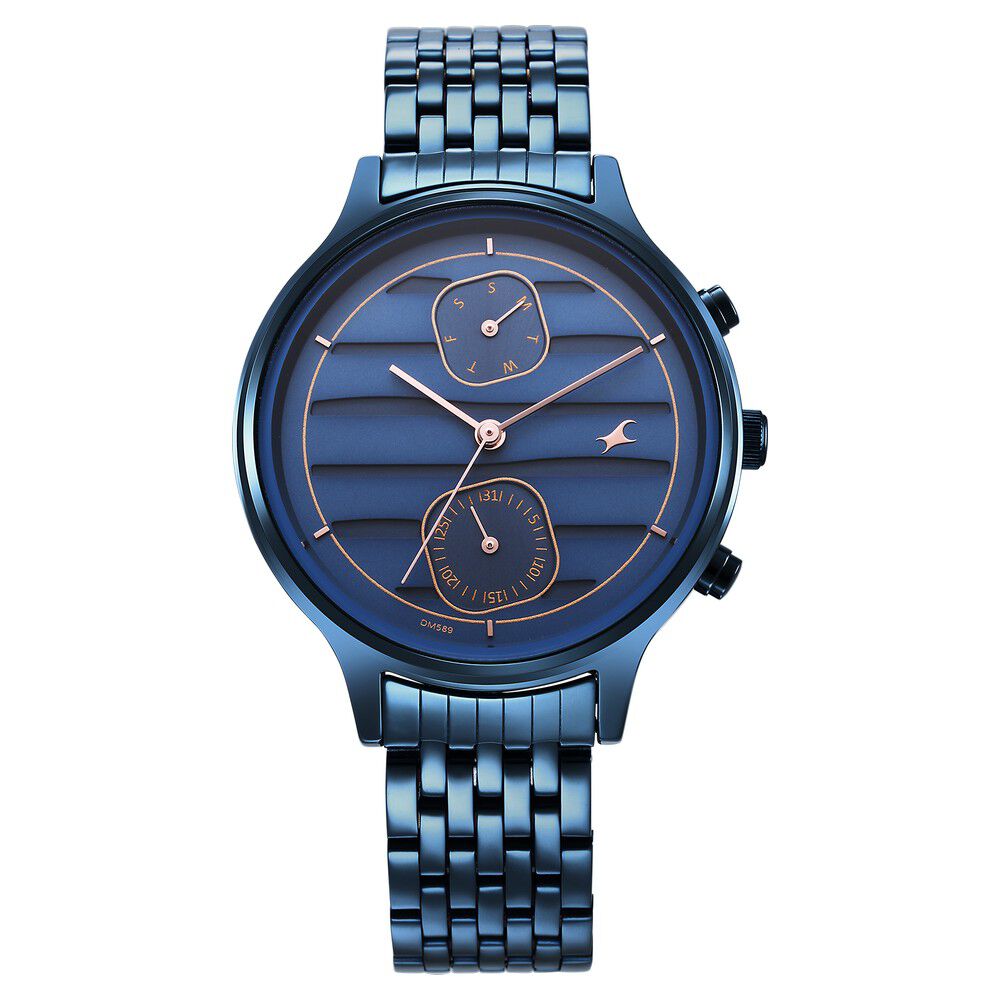 Fastrack analog blue dial women's watch best sale