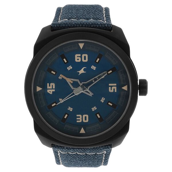 Fastrack Quartz Analog Blue Dial Fabric Strap Watch for Guys - image number 0