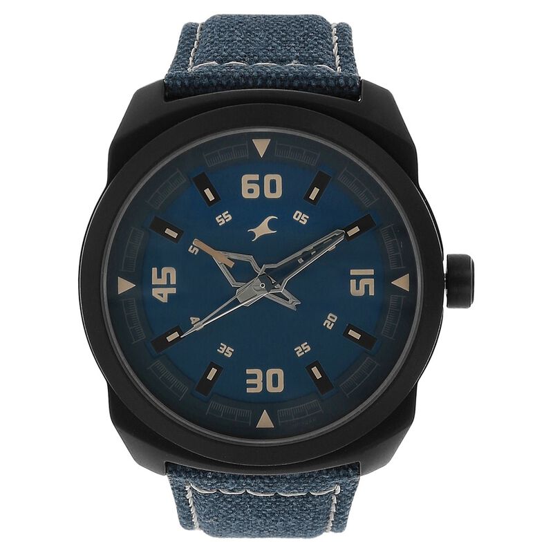 Fastrack Quartz Analog Blue Dial Fabric Strap Watch for Guys