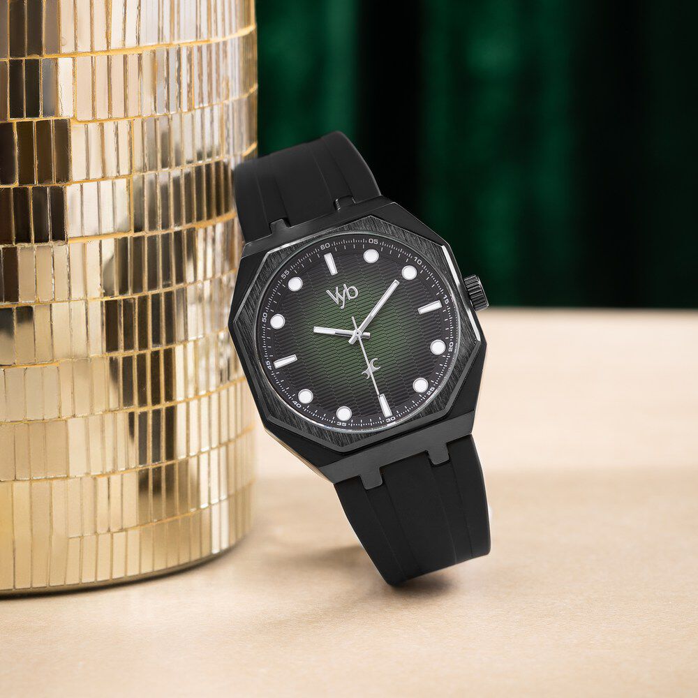 Vyb Rebel By Fastrack Quartz Analog Multicoloured Dial Black Silicone Strap Watch For Guys-picture-30