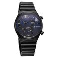 Titan Micromotors Analog with Date and Sun-Moon Sub-Dial and Blue Dial Black Stainless Steel Strap Watch for Men - image number 2