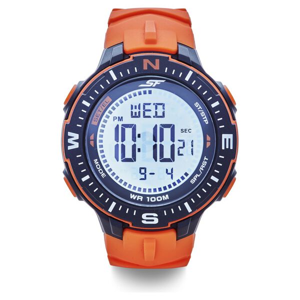SF Digital Dial Silicone Strap Watch for Men - image number 0