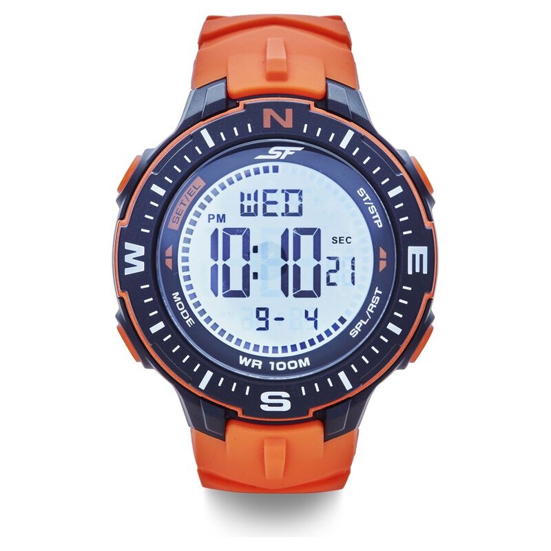 SF Digital Dial Silicone Strap Watch for Men