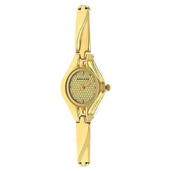 Sonata Quartz Analog White Dial Metal Strap Watch for Women - image number 0