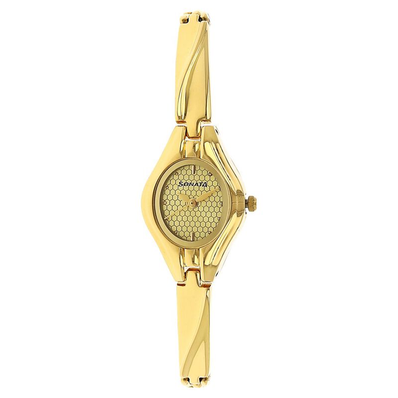 Sonata Quartz Analog White Dial Metal Strap Watch for Women