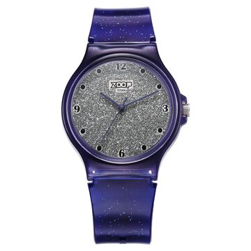 Zoop Glitter Analog Watch with Grey Dial & Blue Strap for Girls Kids, from House of Titan