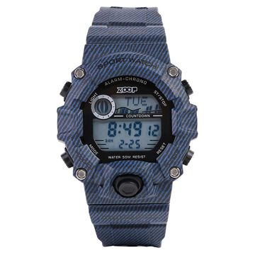 Zoop Digital Watch with Digital Dial & Striped Blue Strap for Boys Kids, from House of Titan