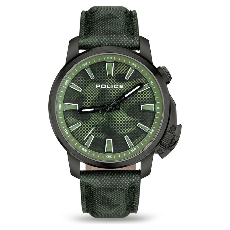 Police Green Dial Green Strap Digital Watch for Men - image number 0