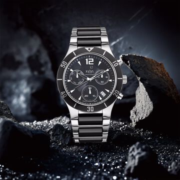 Xylys Swiss Analog Stainless Steel Black Dial Watch for Men