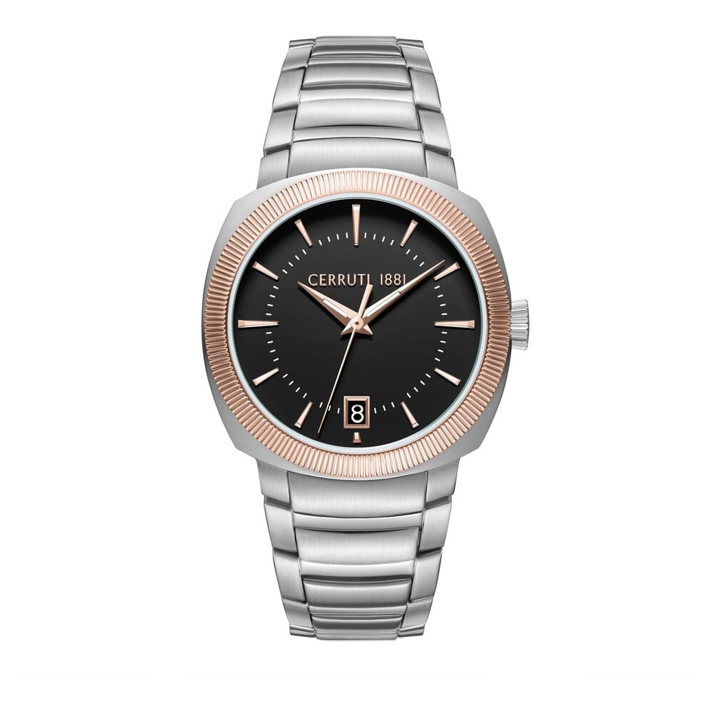 Cerruti 1881 Quartz Analog Black Dial Silver Colour Stainless Steel Strap Watch For Men-picture-25