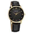 Sonata Wedding Quartz Analog Black Dial Leather Strap Watch For Men - image number 0