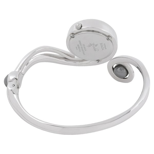 Titan Quartz Analog Anthracite Dial Stainless Steel Strap Watch for Women - image number 3