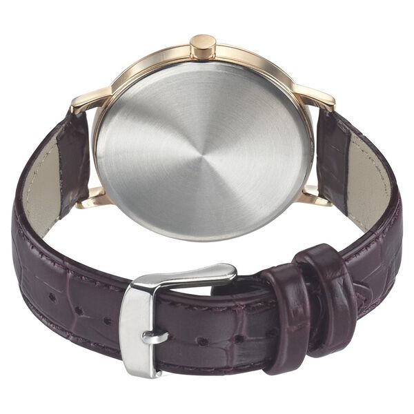 Sonata Quartz Analog Anthracite Dial Leather Strap Watch for Men - image number 3