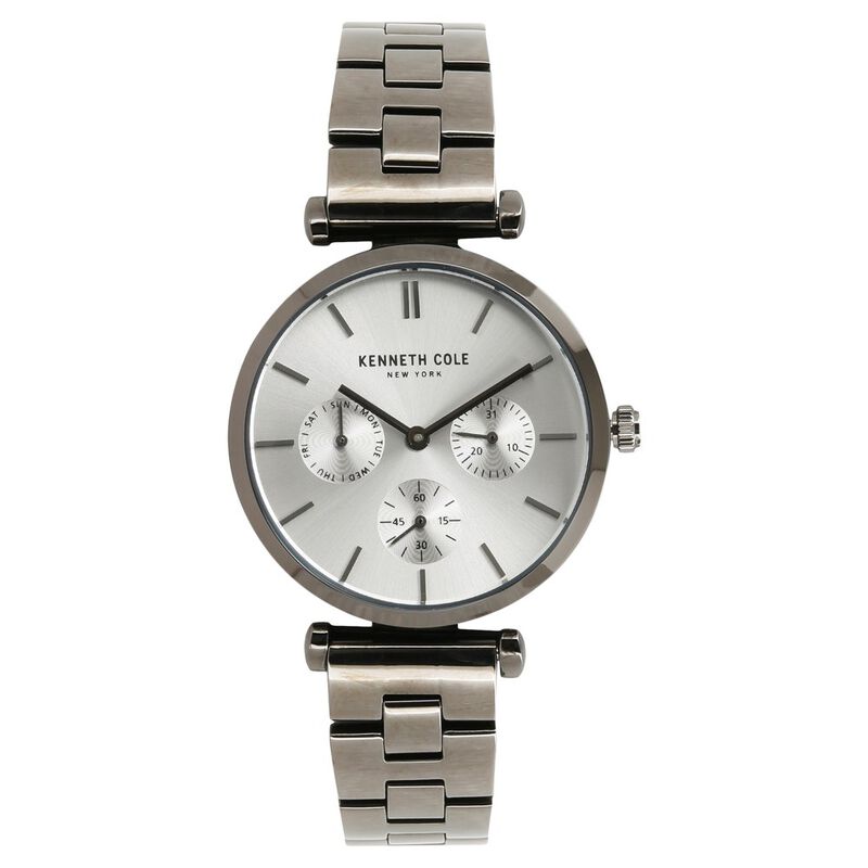Kenneth Cole Quartz Multifunction Silver Dial Stainless Steel Strap Watch for Women - image number 0