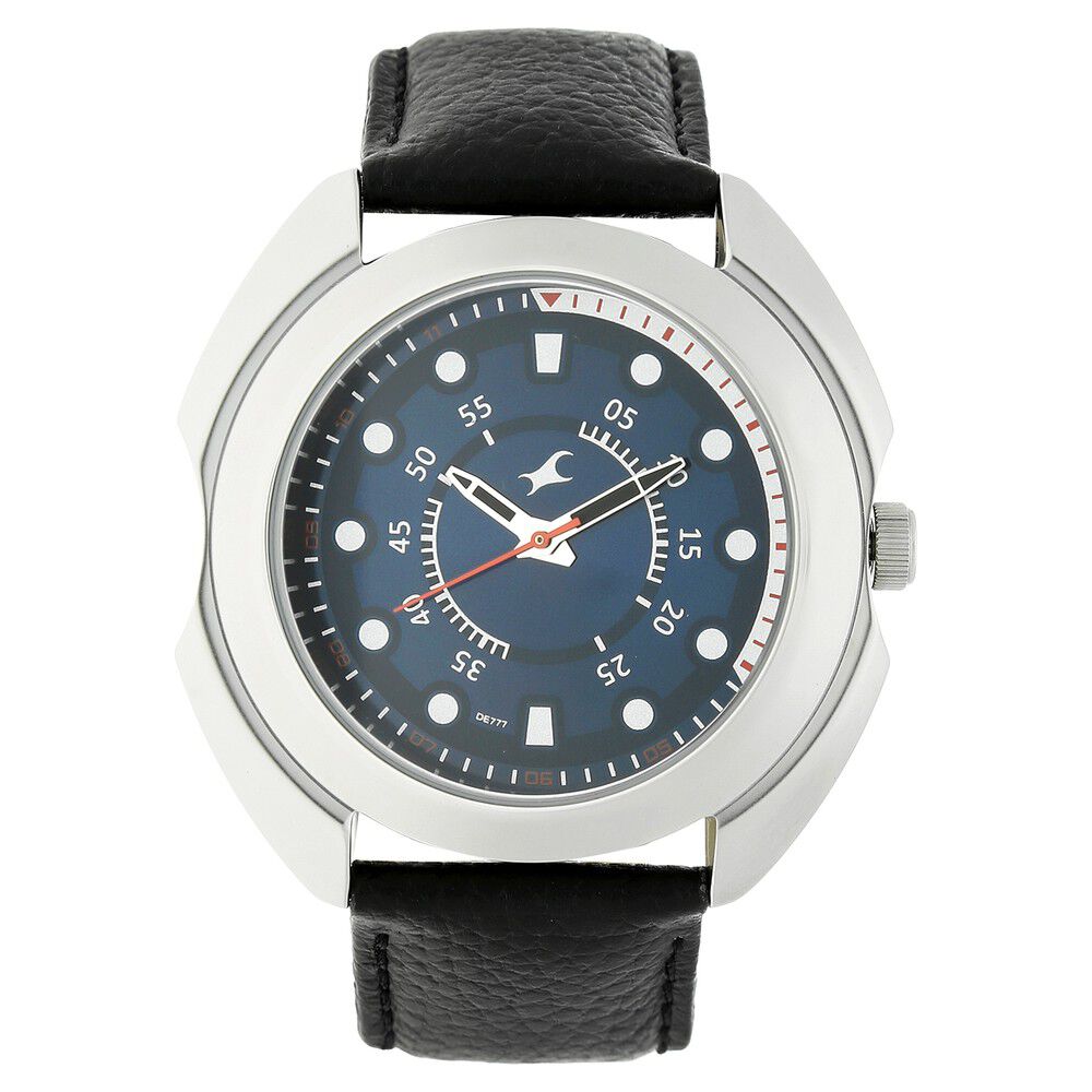 Buy Online Fastrack Varsity Quartz Analog White Dial Leather Strap