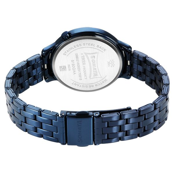 Sonata Unveil Quartz Analog Blue Dial Metal Strap Watch for Women - image number 3