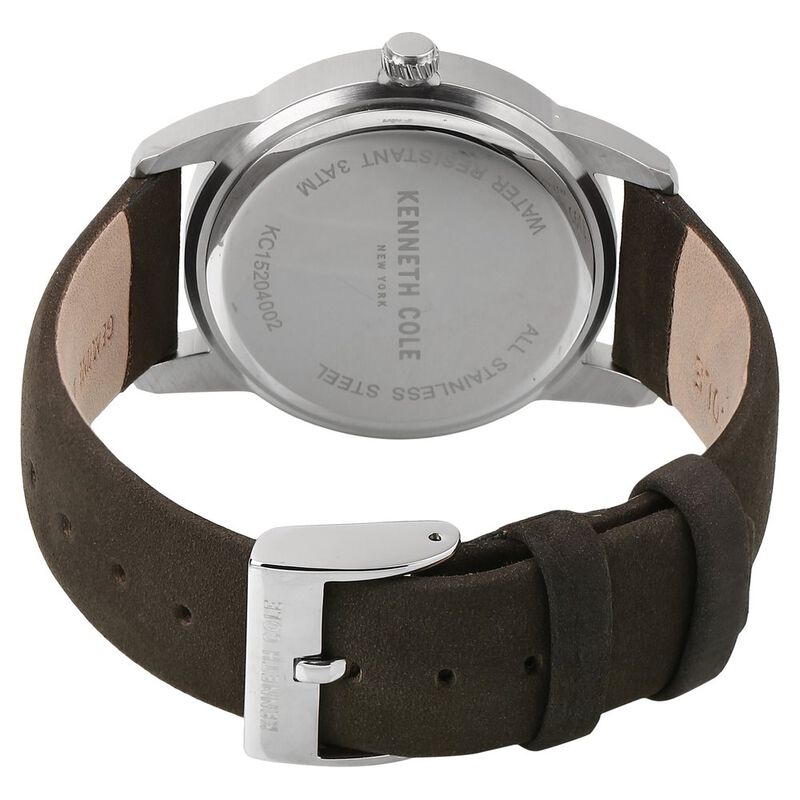 Kenneth Cole Quartz Analog with Date Black Dial Leather Strap Watch for Men - image number 3
