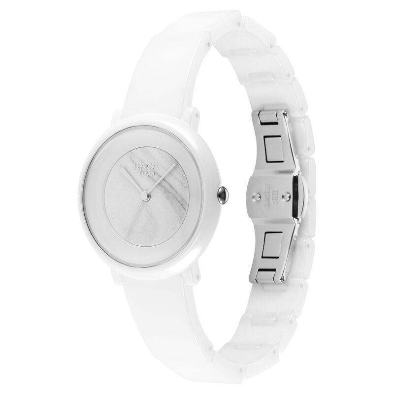 Titan Raga Ceramics White Dial Analog Ceramic Strap watch for Women - image number 2