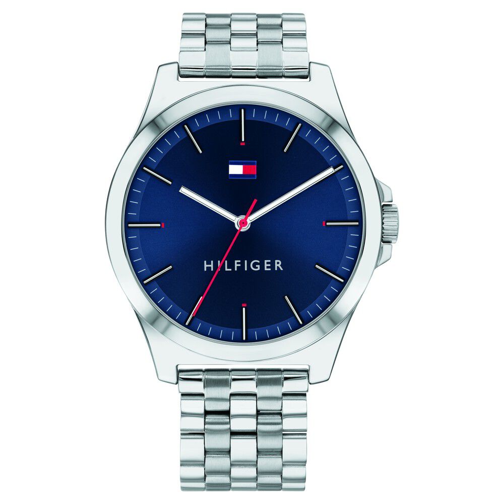 Tommy Hilfiger Quartz Analog Blue Dial Stainless Steel Strap Watch for Men