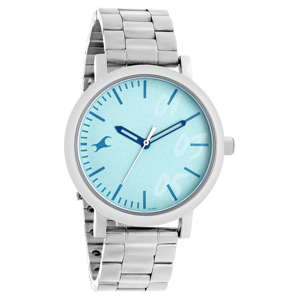Buy Online Fastrack Tropical Waters Quartz Analog Green Dial Metal Strap Watch for Girls nm68010sm06 Titan