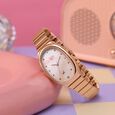 Vyb Enigma By Fastrack Quartz Analog Mother of Pearl Dial Golden Metal Strap Watch For Girls