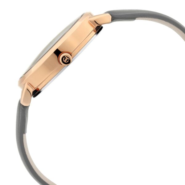 Titan Women's Regal: Roman Numeral Grey Dial & Laeather Strap Watch - image number 3