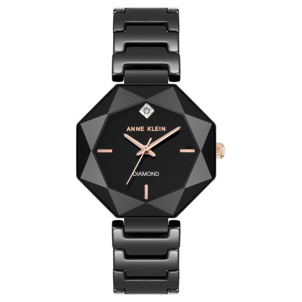 Anne Klein Quartz Analog Black Dial Ceramic Strap Watch For Women - image number 0
