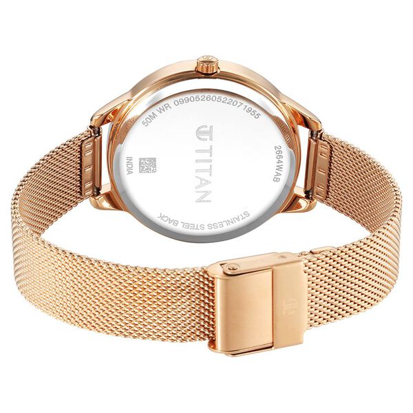 Titan Pastel Dreams Pink Dial Analog Metal Strap Watch for Women - image number 4
