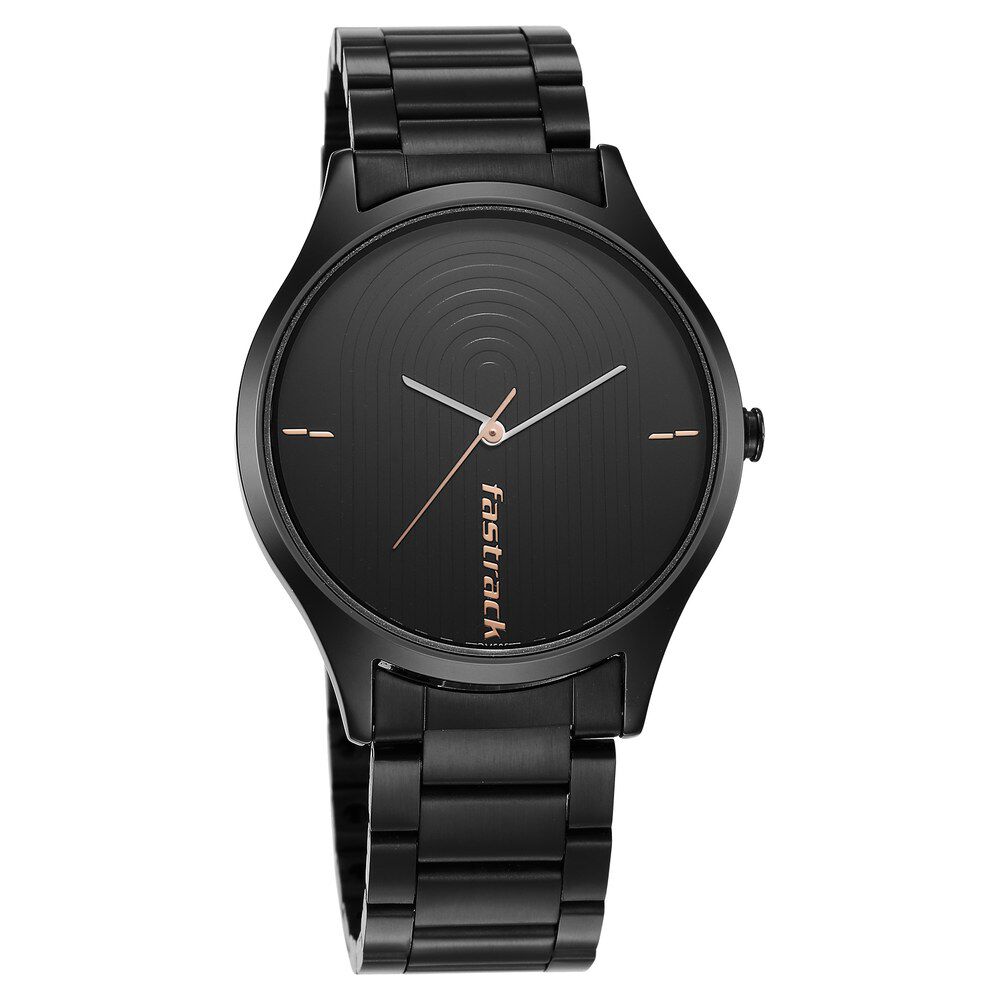 Buy Online Fastrack Style Up Quartz Analog Black Dial Stainless