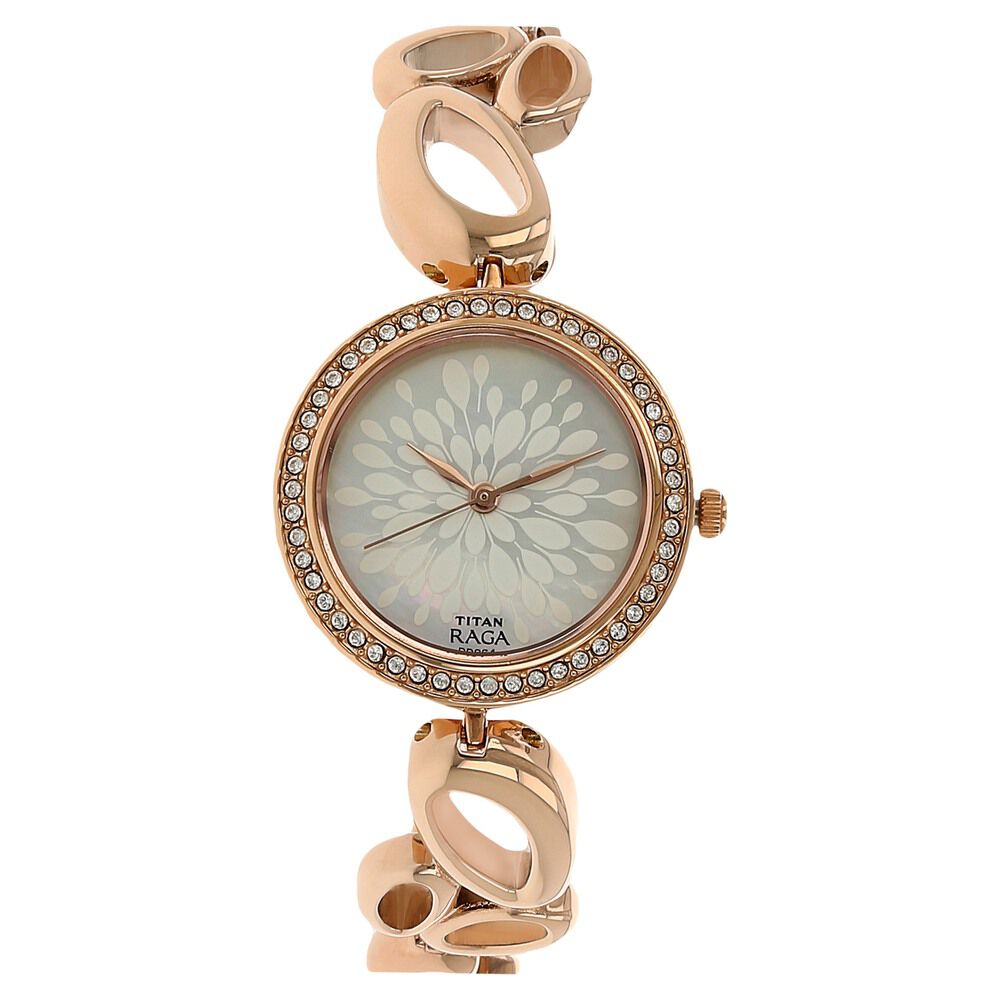 Buy Online Titan Raga EspanaChampagne Dial Analog Metal Strap Watch for  WoMen - 2584ym01f | Titan