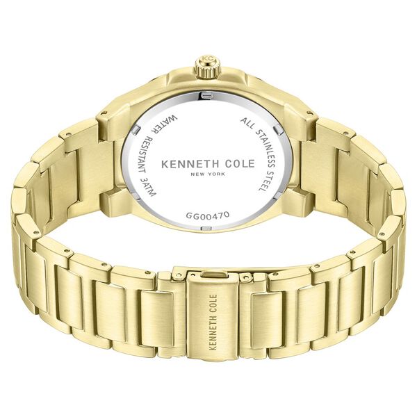 Kenneth Cole Quartz Analog Golden Dial Stainless Steel Strap Watch For Men - image number 4