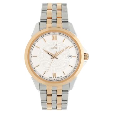 Xylys Quartz Analog with Date White Dial Stainless Steel Strap Watch for Men
